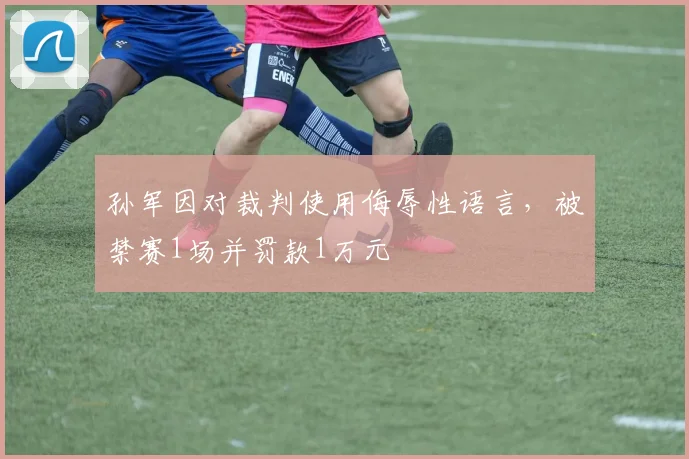 孙军因对裁判使用侮辱性语言，被禁赛1场并罚款1万元